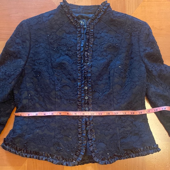 Sandra Darren Satin Lace Evening Jacket - Picture 14 of 15